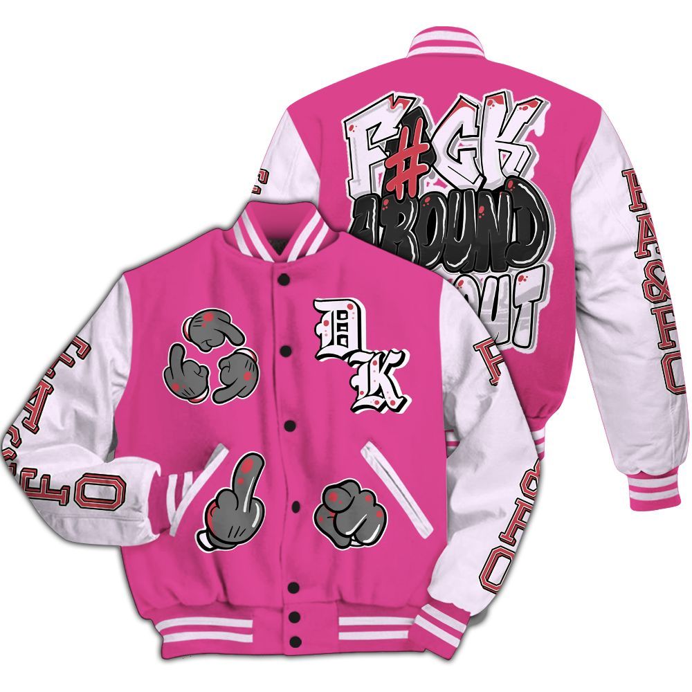 Varsity Jacket To Match KD 4 Aunt Pearl - F Around Find Out Graphic All Over Print