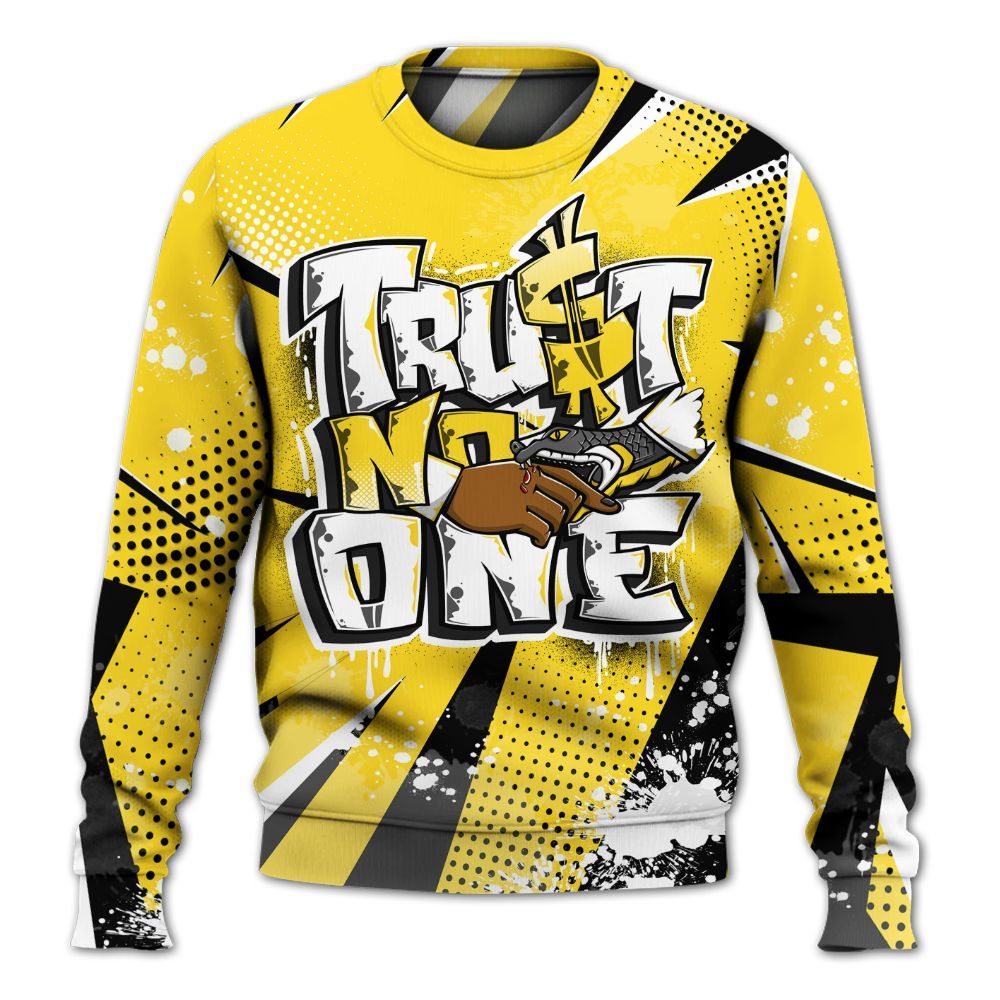 Sweatshirt To Match Retro Thunder 4s - Poly Trust No One Dripping All Over Print