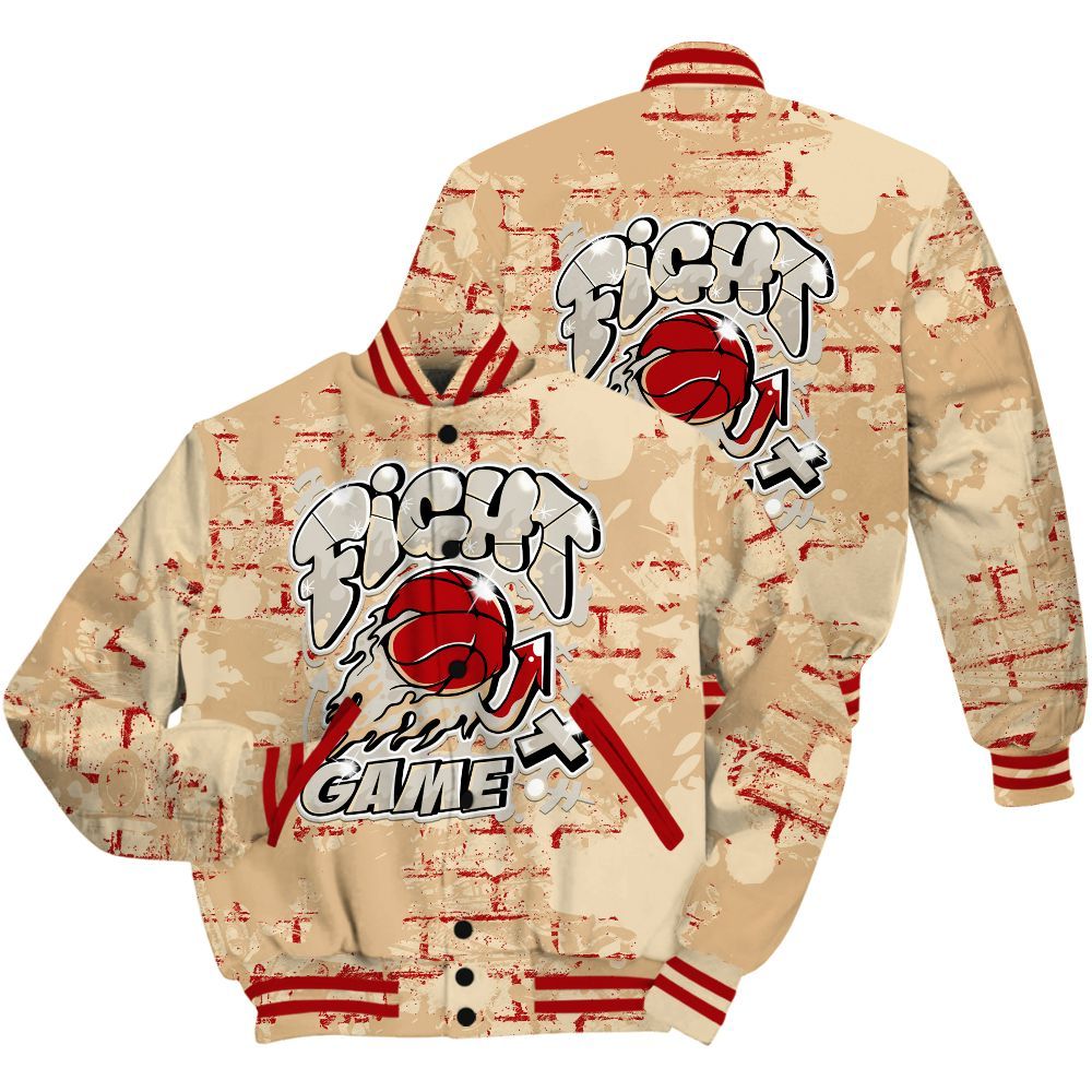 Varsity Jacket To Match Dunk Low Strawberry Waffle Shirt - Fighter Games Graphic Street Art All Over Print