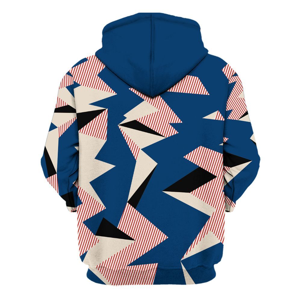 Hoodie To Match Retro Rare Air 11s - Geometric Camouflage Pattern All Over Print