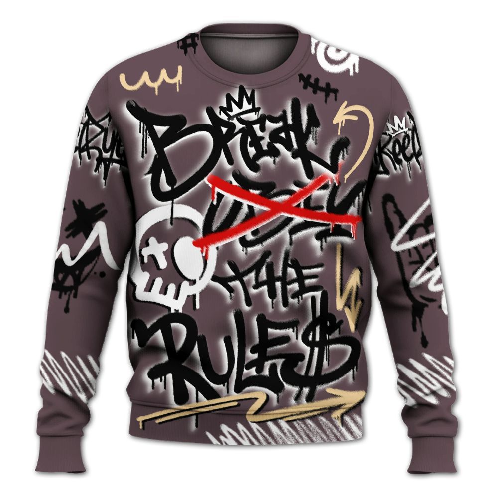 Sweatshirt To Match AMM Black 3s - Break Rules Streetwear All Over Print