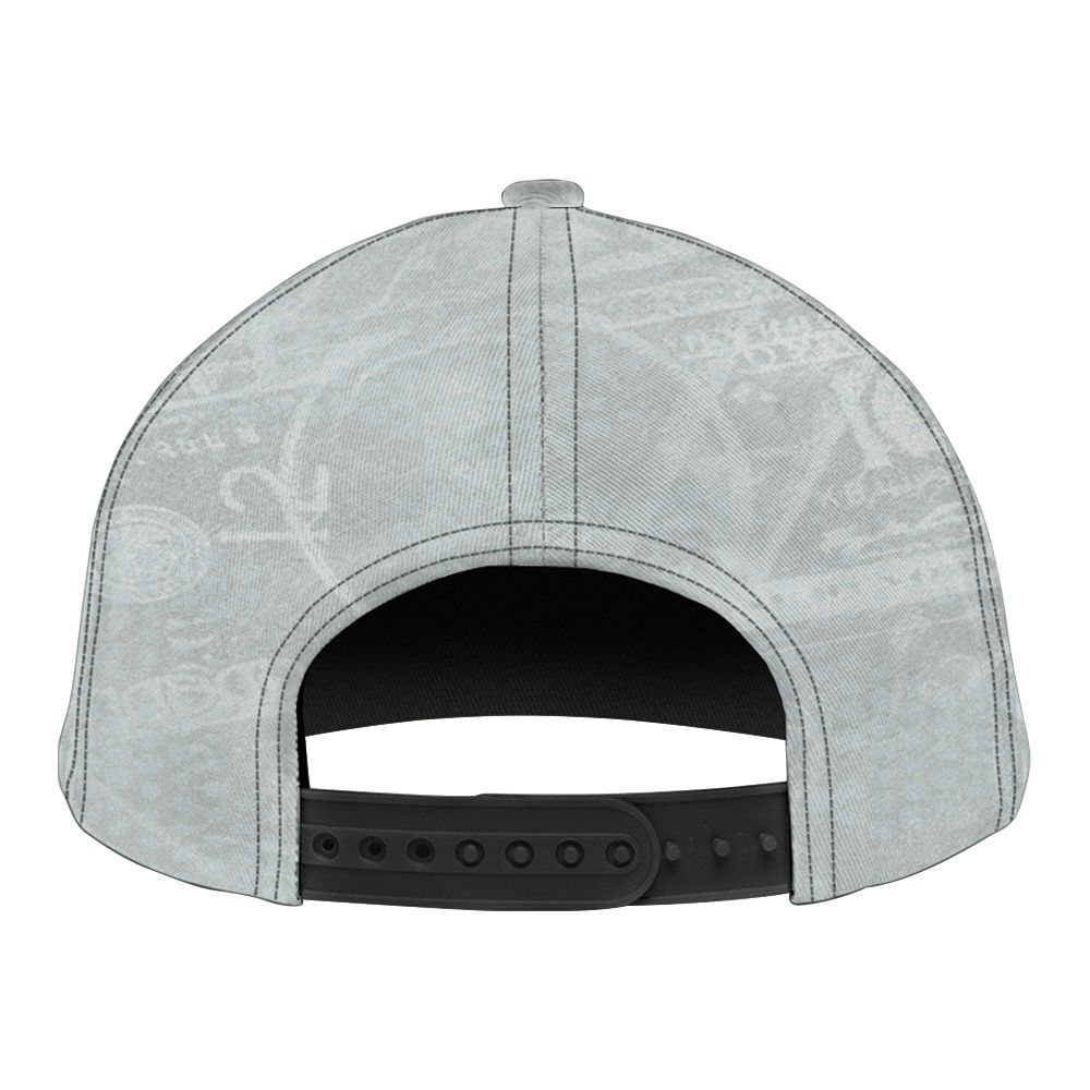 Snapback To Match Black Wolf Grey 12s - Self Make Skeleton Banknotes Art Graphic
