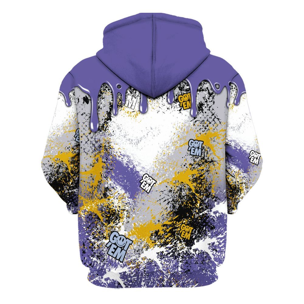 Hoodie To Match Lakeshow 4s - Dripping 23 Drip All Over Print