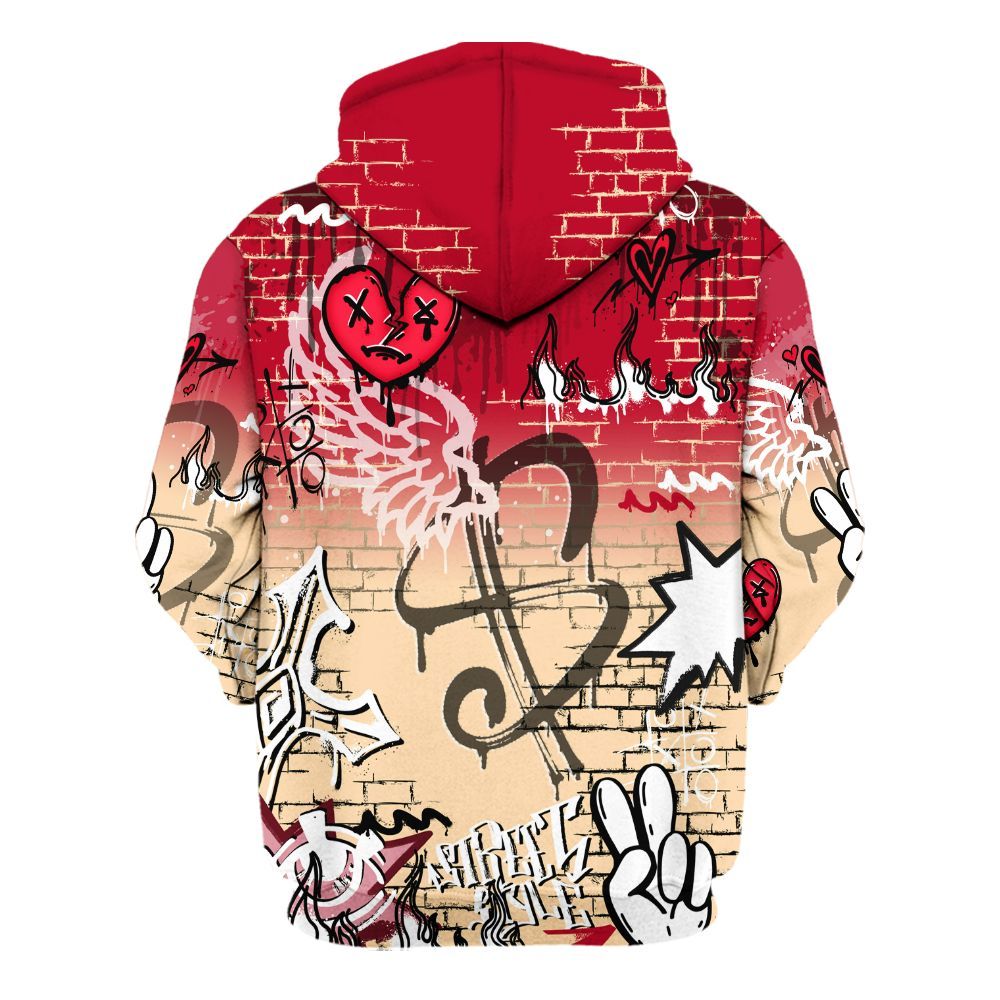 Hoodie To Match Retro Pizza GS 4s - Been Dif2erent Drip Graffiti All Over Print