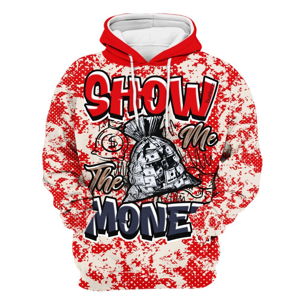 Hoodie To Match Low OG Howard University 1s - Show Me The Money Retro All Over Print