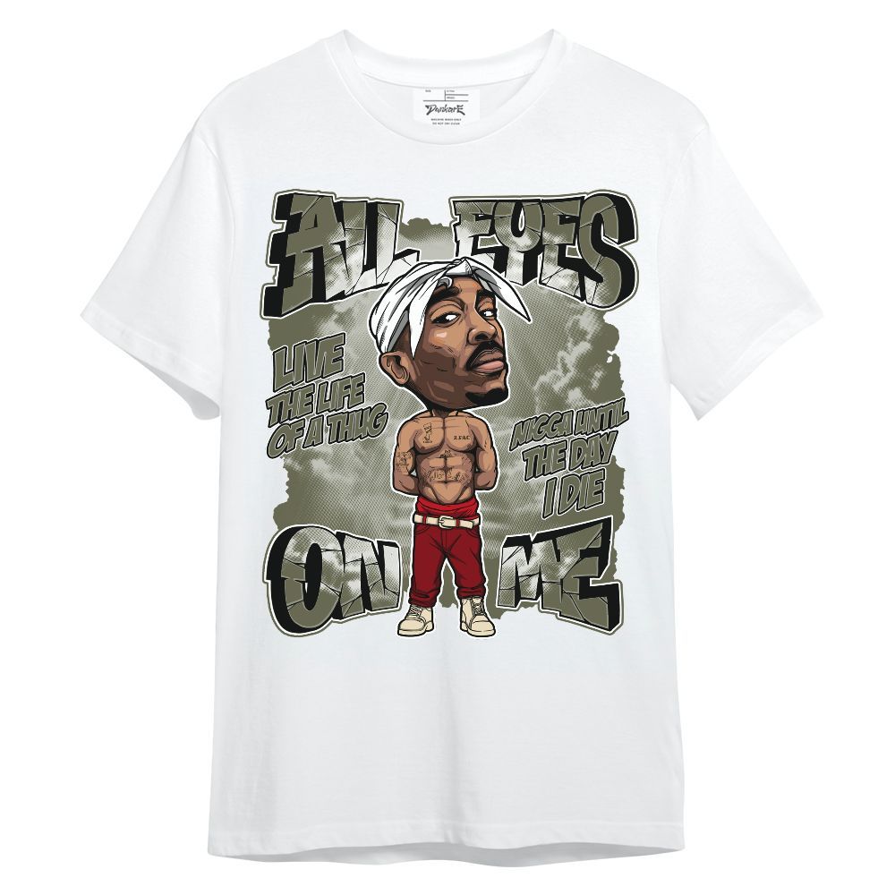 Shirt To Match Travis Scott Low OG Medium Olive 1s - All Eyes Follow Me Graphic Unisex Shirt