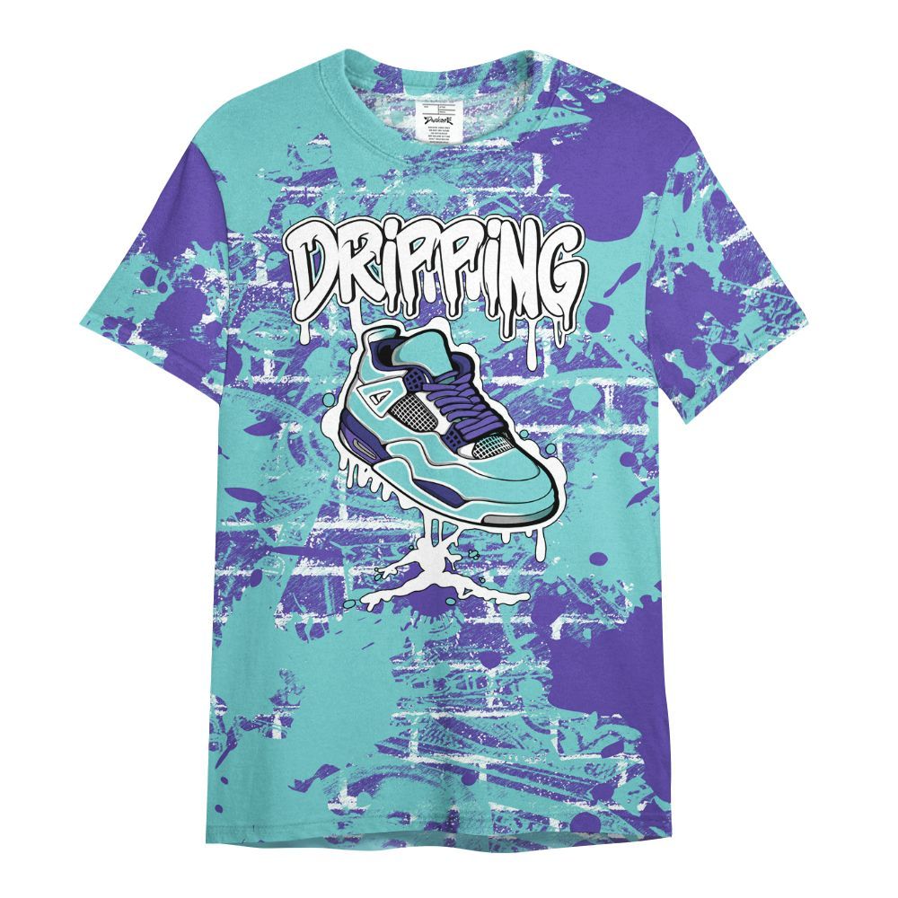 Shirt To Match Low Hornets 1s - Dripping Shoe 4S Graphic Street Art All Over Print