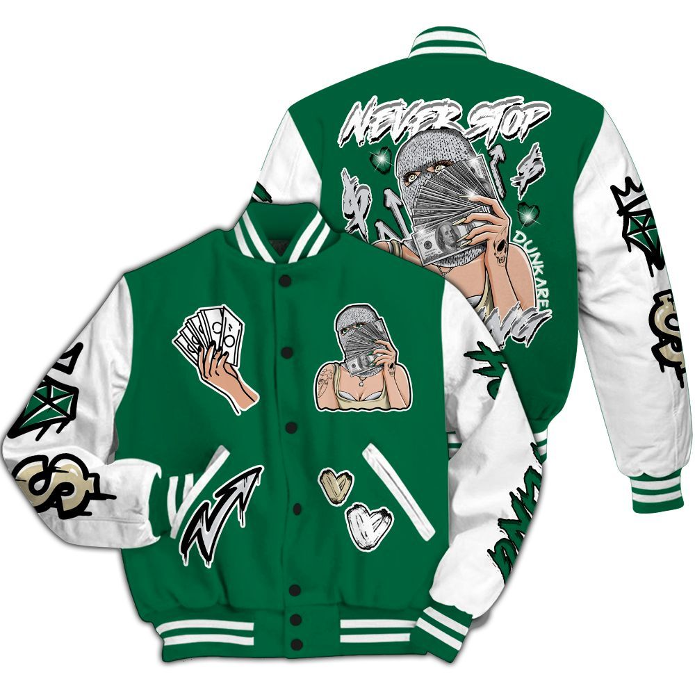 Varsity Jacket To Match Pine Green 4s - Hustling Unique All Over Print