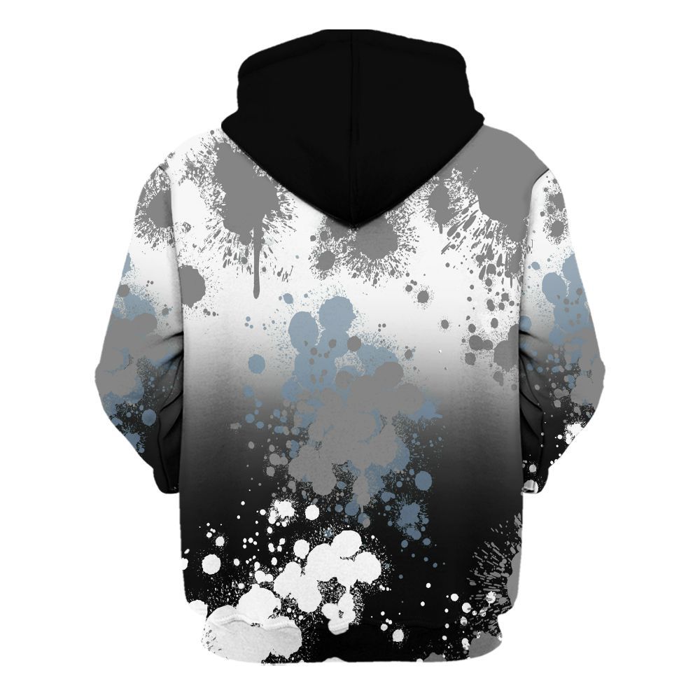 Hoodie To Match Black Chrome 6s - God Blessed Ink Drip All Over Print