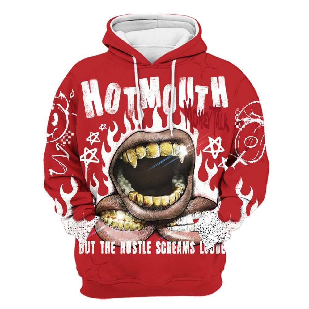 Hoodie To Match Retro Cherry 12s - Mouth Burning Street Style All Over Print