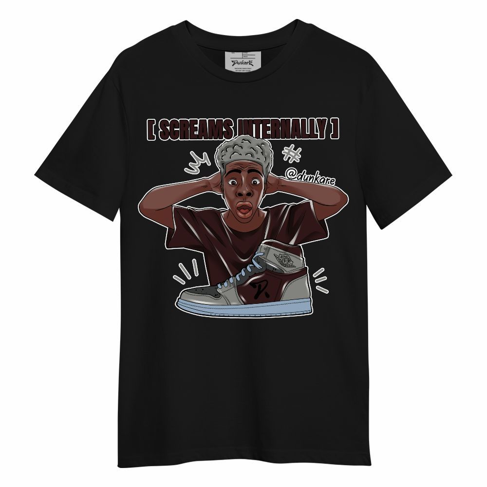 Shirt To Match Burgundy 5s - Scream Internally Unisex Shirt