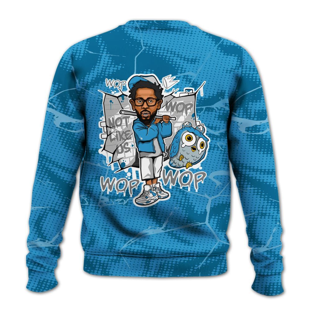 Sweatshirt To Match Powder Blue 9s - None Like ComptonCity Graphic Crack All Over Print