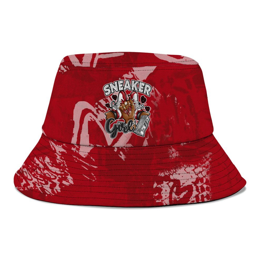 Bucket Hat To Match Bred Velvet 11s - Sneakerz Girlz Heart Grunge Graphic