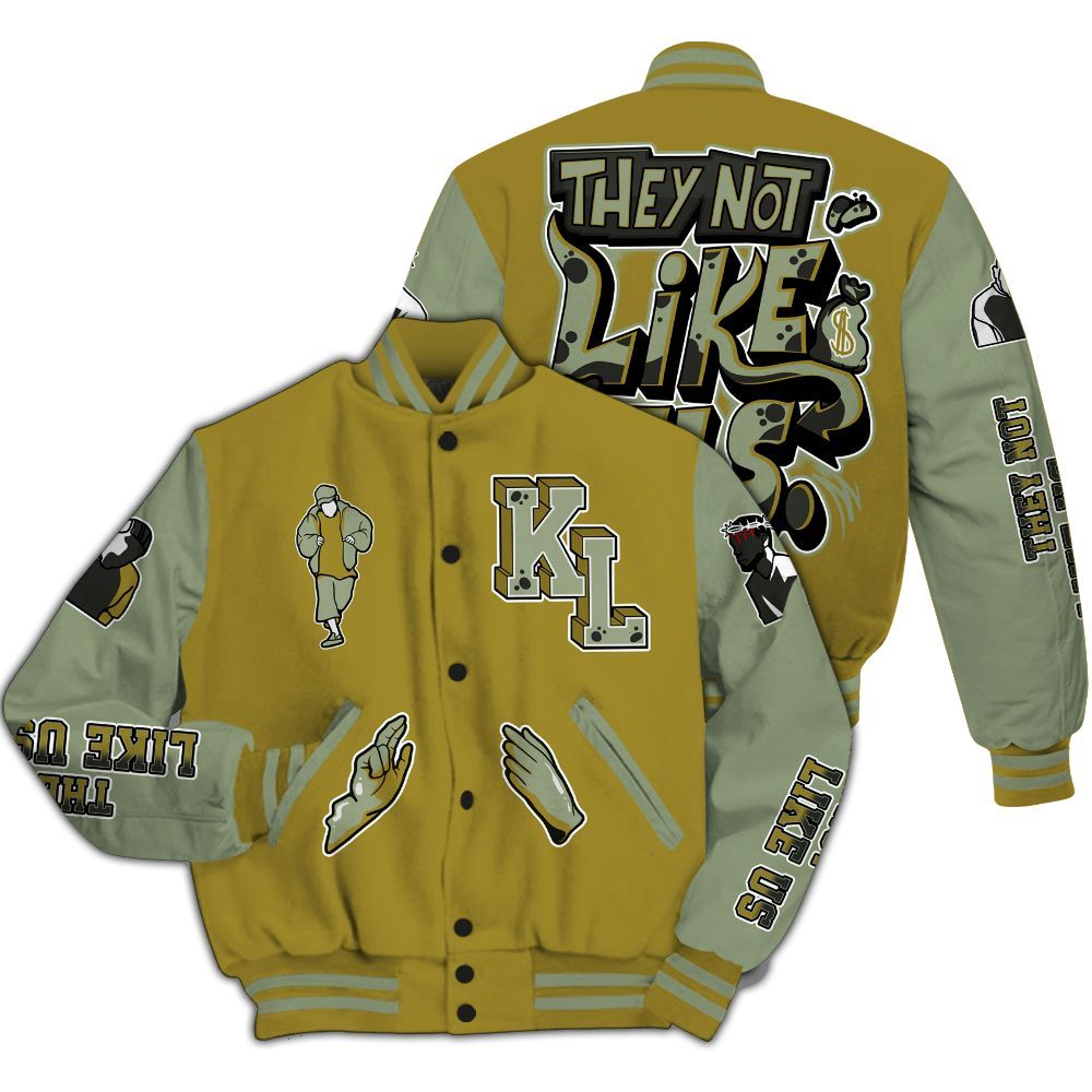 Varsity Jacket To Match Air Flightposite Metallic Gold - Dislike Us Graphic All Over Print