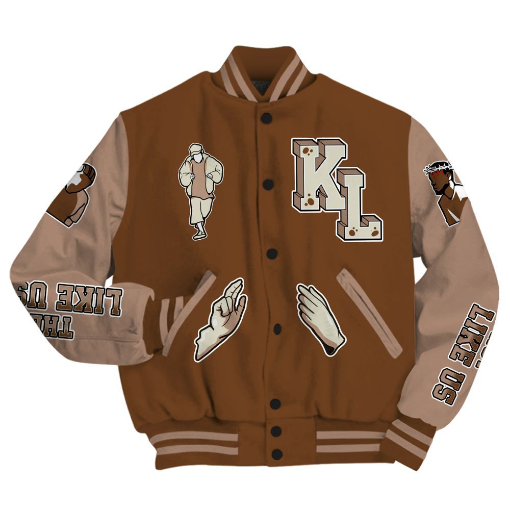 Varsity Jacket To Match Archaeo Brown 3s - Dislike Us Graphic All Over Print