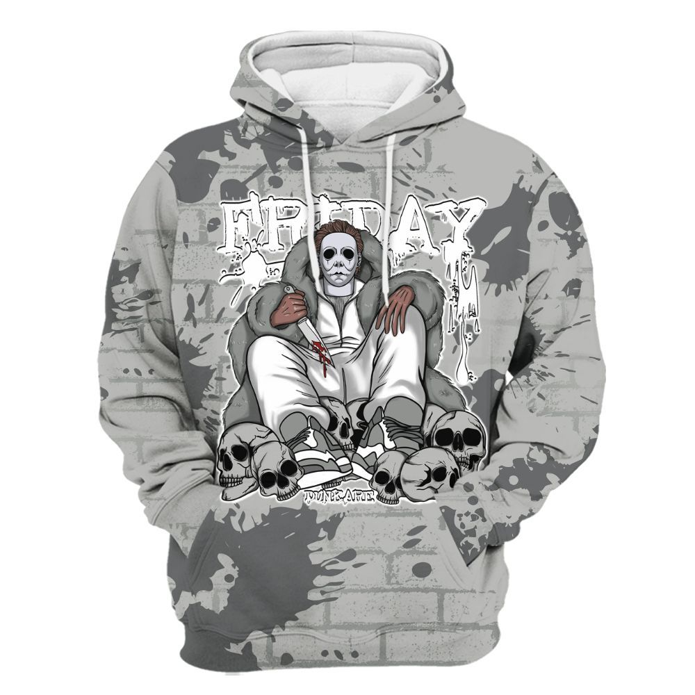 Hoodie To Match Retro Wet Cement 4s - Friday Brick All Over Print