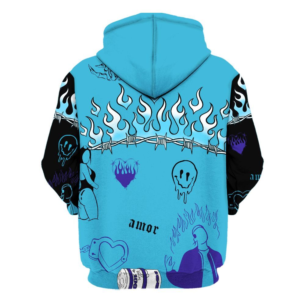 Hoodie To Match Retro Aqua 6s - Snake Trust No One All Over Print