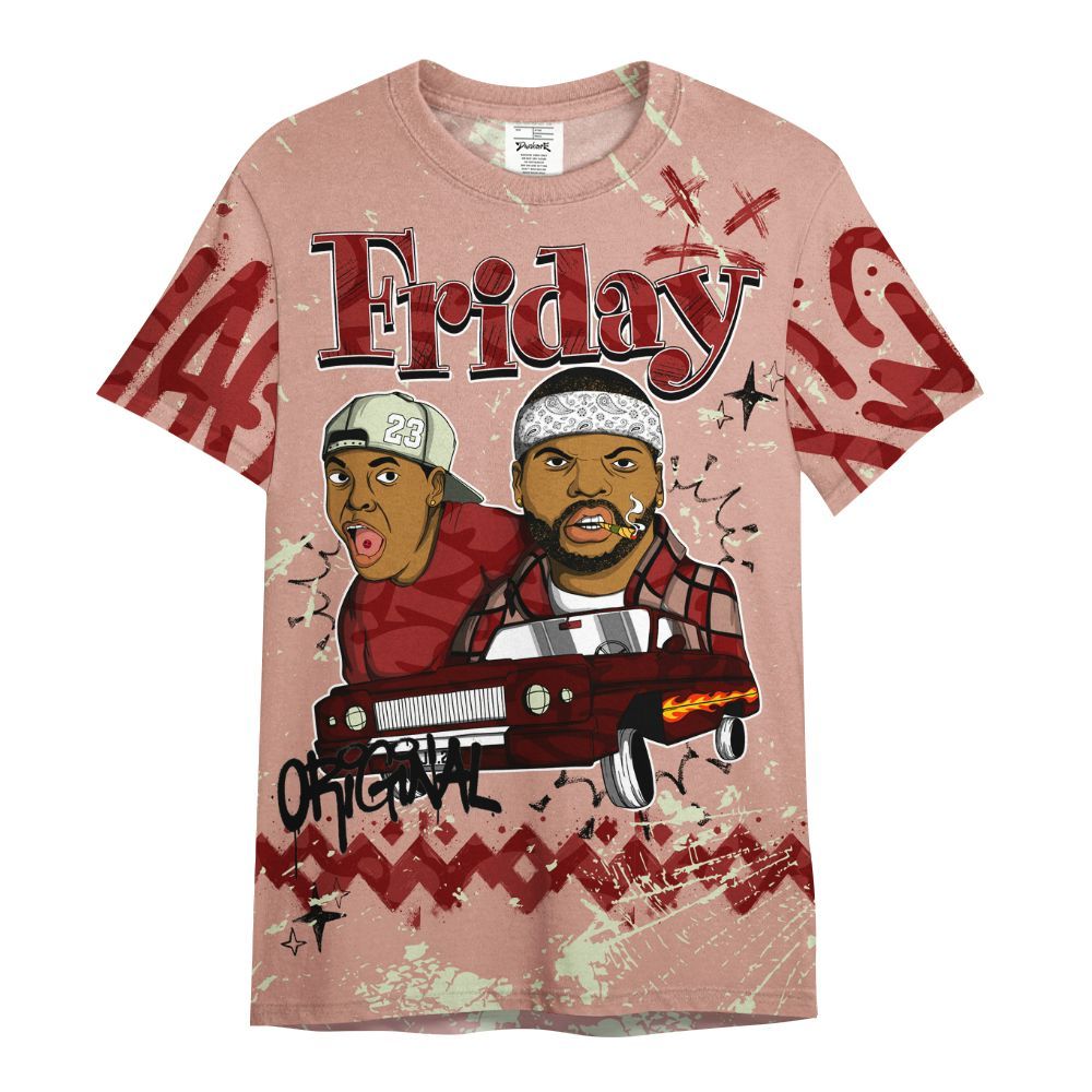Shirt To Match Valentines Day 3s - Friday Sneaker Crayon All Over Print