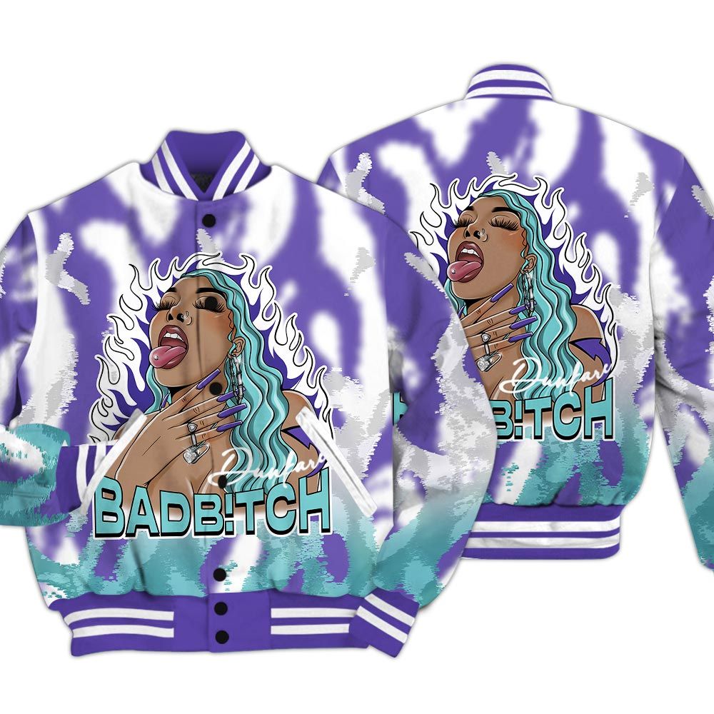 Varsity Jacket To Match Low Hornets 1s - Bad B!tch Burn Varsity Jacket Unisex