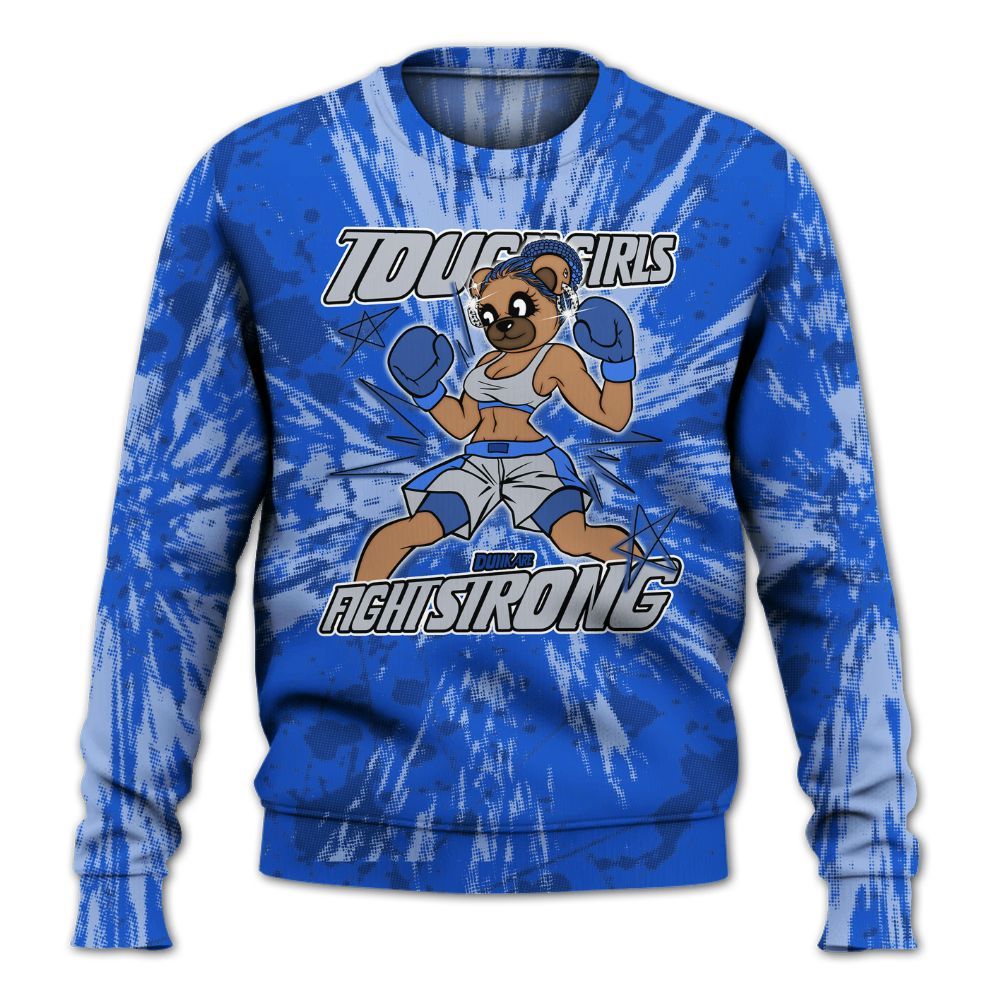 Sweatshirt To Match Air Foamposite One Royal - Gritty Girls Bear Luxury All Over Print