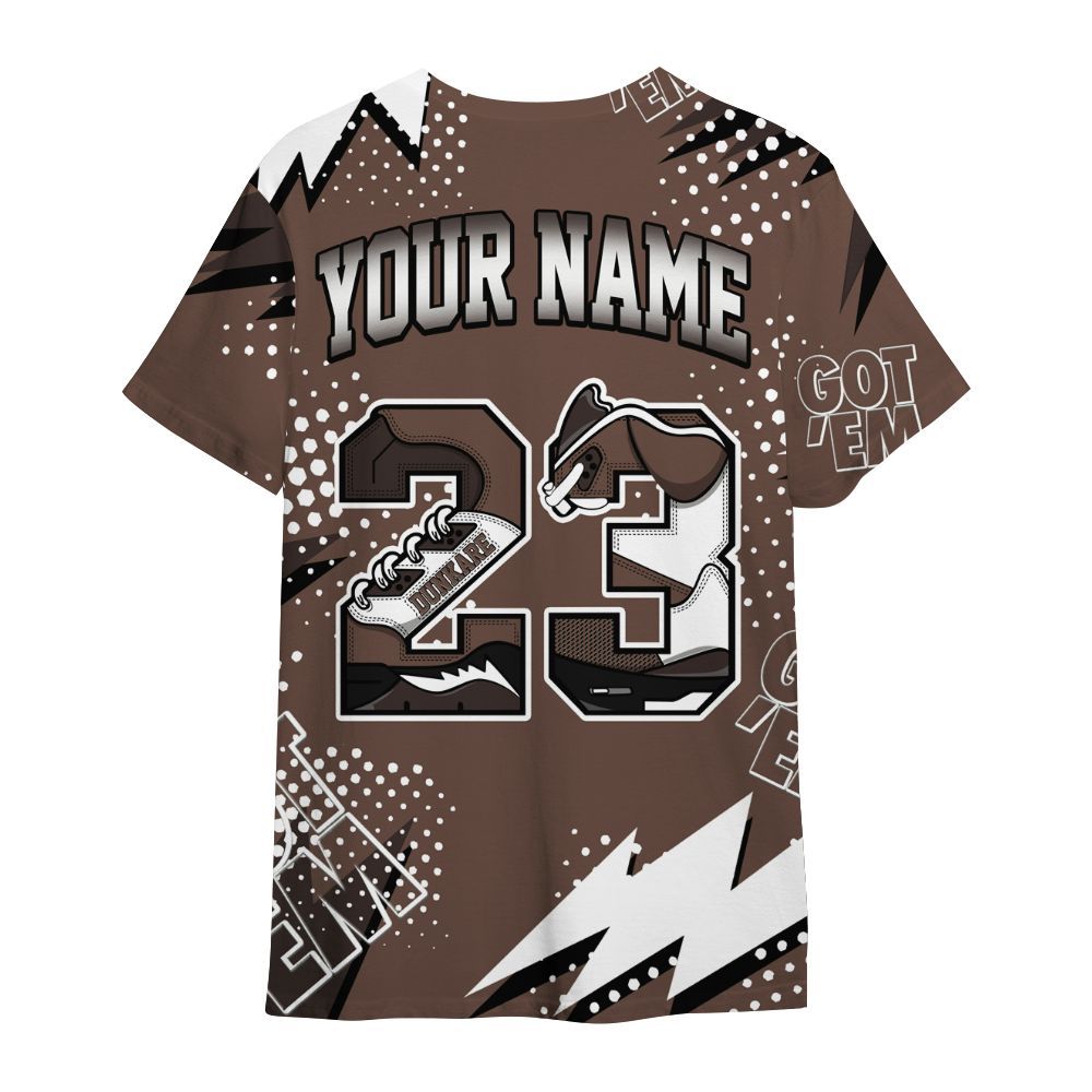 Shirt To Match Air Force 1 Low Escape - Custom Name Number 23 5s All Over Print