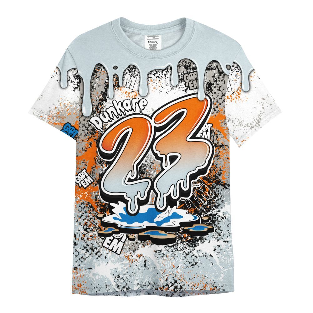 Shirt To Match Retro High OG Alaska 1s - Dripping 23 Drip All Over Print