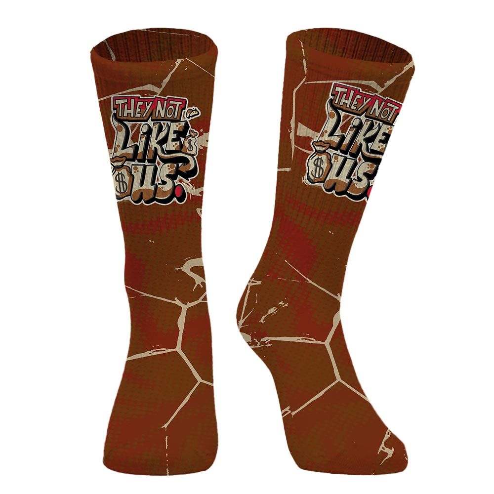 Sock To Match Archaeo Brown 5s - Dislike Us Graphic Crack