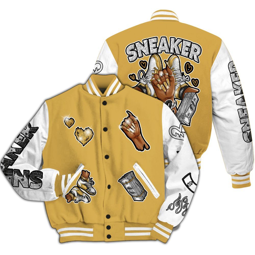 Varsity Jacket To Match Retro Light Ginger 14s - Sneakerz Girlz All Over Print
