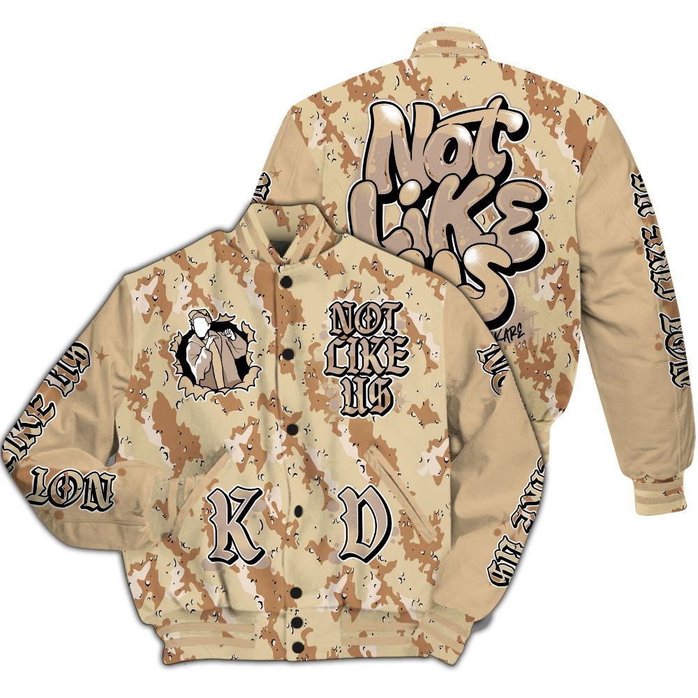 Varsity Jacket To Match Desert Camo 3s - None Like Us Graphic All Over Print