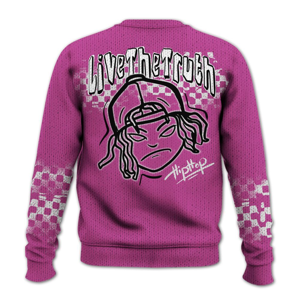Knitted Sweater To Match Dunk Low Active Fuchsia - Feel Life Street Style