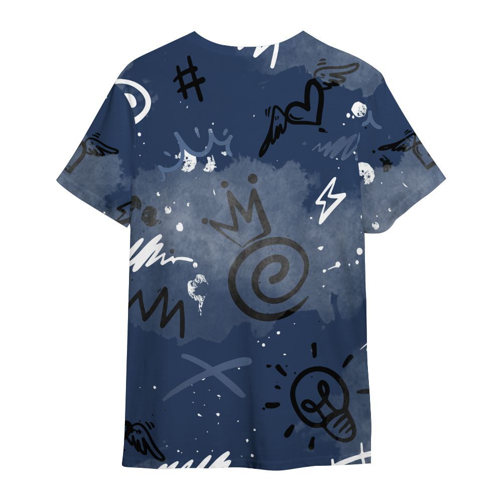 Shirt To Match Low 85 Metallic Blue 1s - Drip Been Di2ferent All Over Print