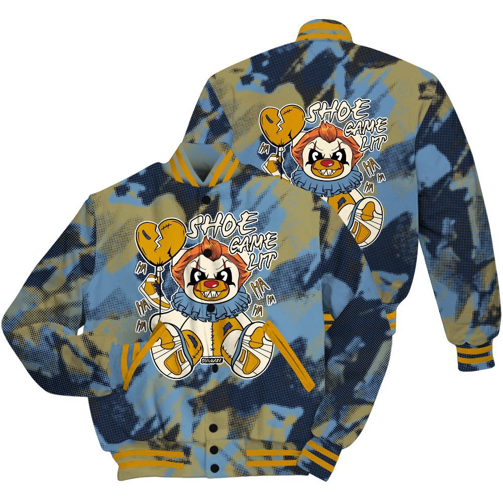 Varsity Jacket To Match High OG First In Flight 1s Shirt - Shoe Game Bear Abstract Halftone All Over Print
