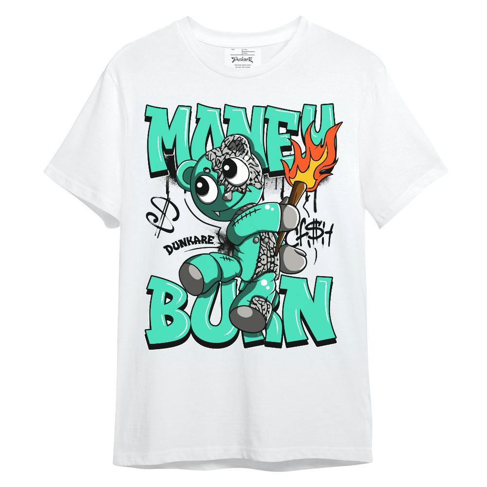 Shirt To Match Black Green Glow 3s - Money Burn Green Glow 3s Unisex Shirt