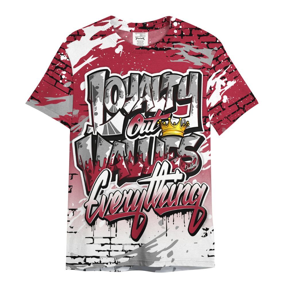 Shirt To Match High OG Chicago Shadow 1s - Values Of Loyalty Drip All Over Print