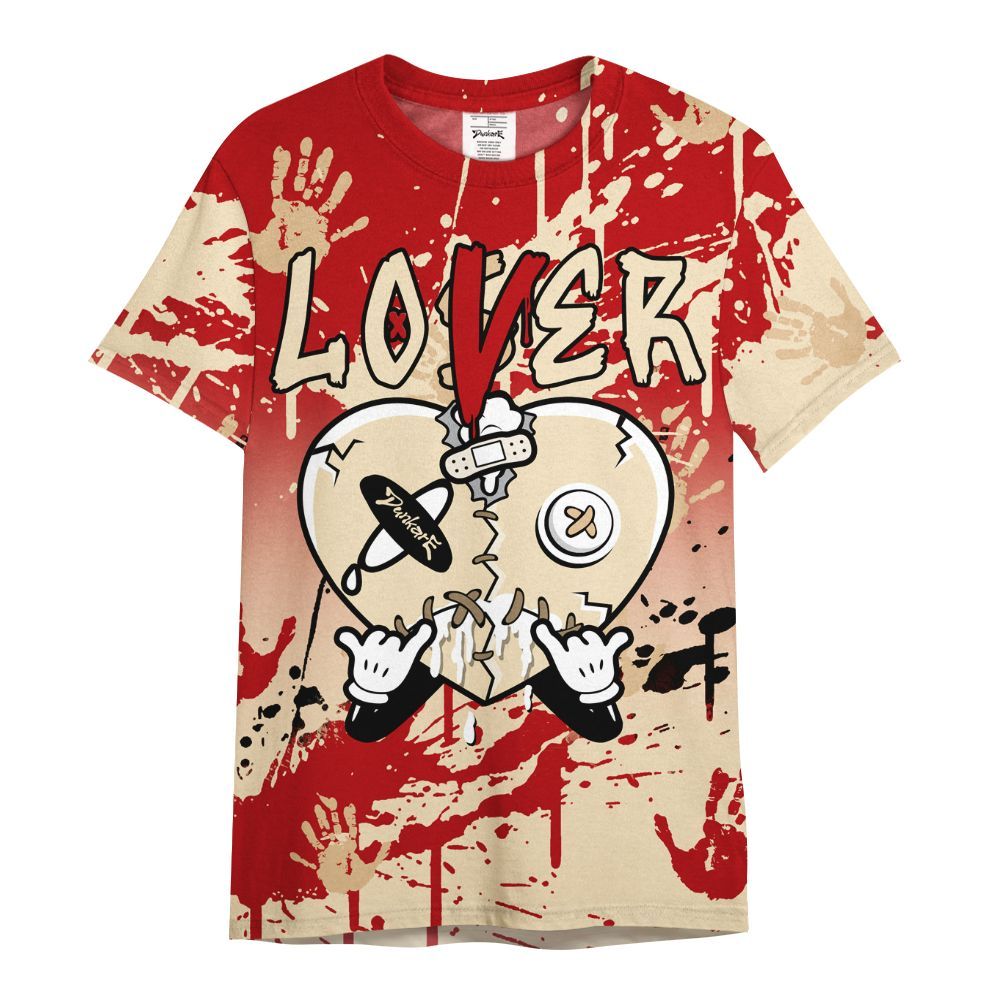 Shirt To Match Dunk Low Strawberry Waffle - Loser Lover Drip Heart All Over Print