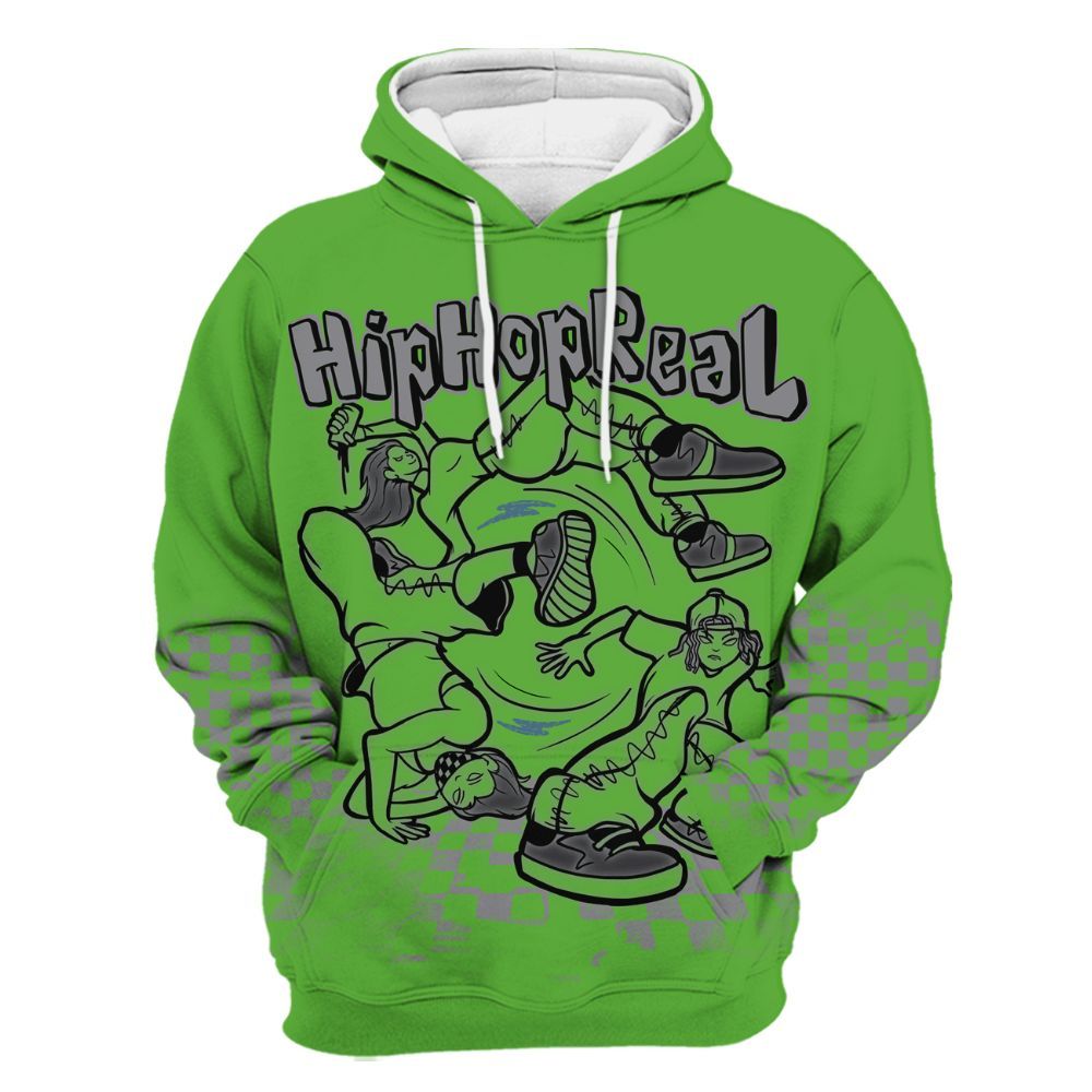 Hoodie To Match Retro Green Bean 5s - Feel Life Street Style All Over Print