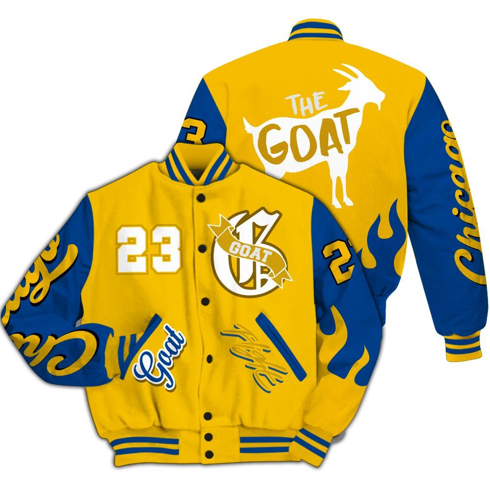 Varsity Jacket To Match High Laney 1s - The G.O.A.T Flight Streetwear All Over Print