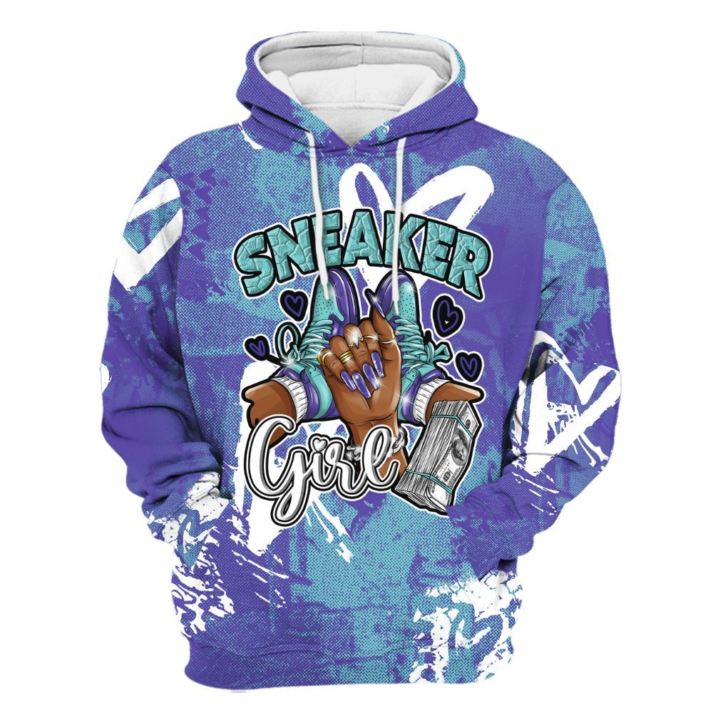 Hoodie To Match Low Hornets 1s - Sneakerz Girlz Heart Grunge All Over Print