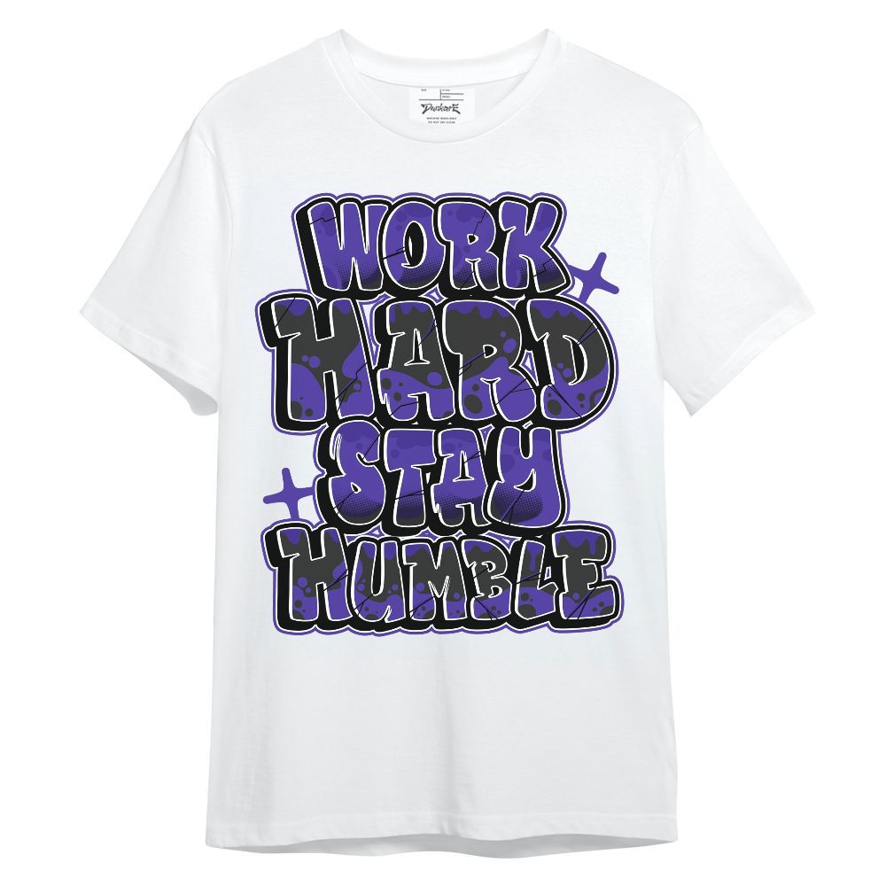 Shirt To Match Field Purple 12s - Working Hard And Humble Graphic Unisex Shirt