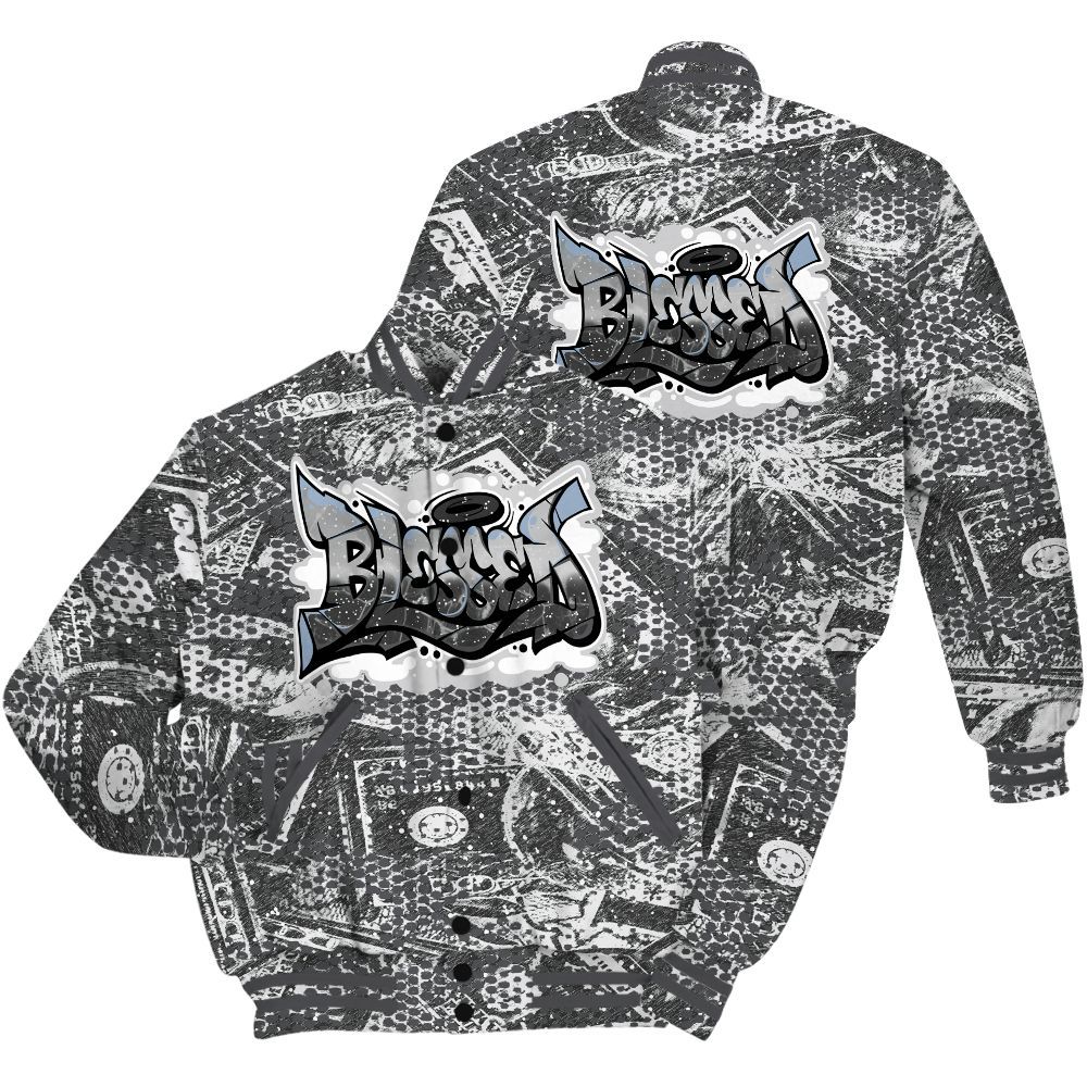 Varsity Jacket To Match Reverse Black White 6s Shirt - Blessing Graphic Banknotes All Over Print