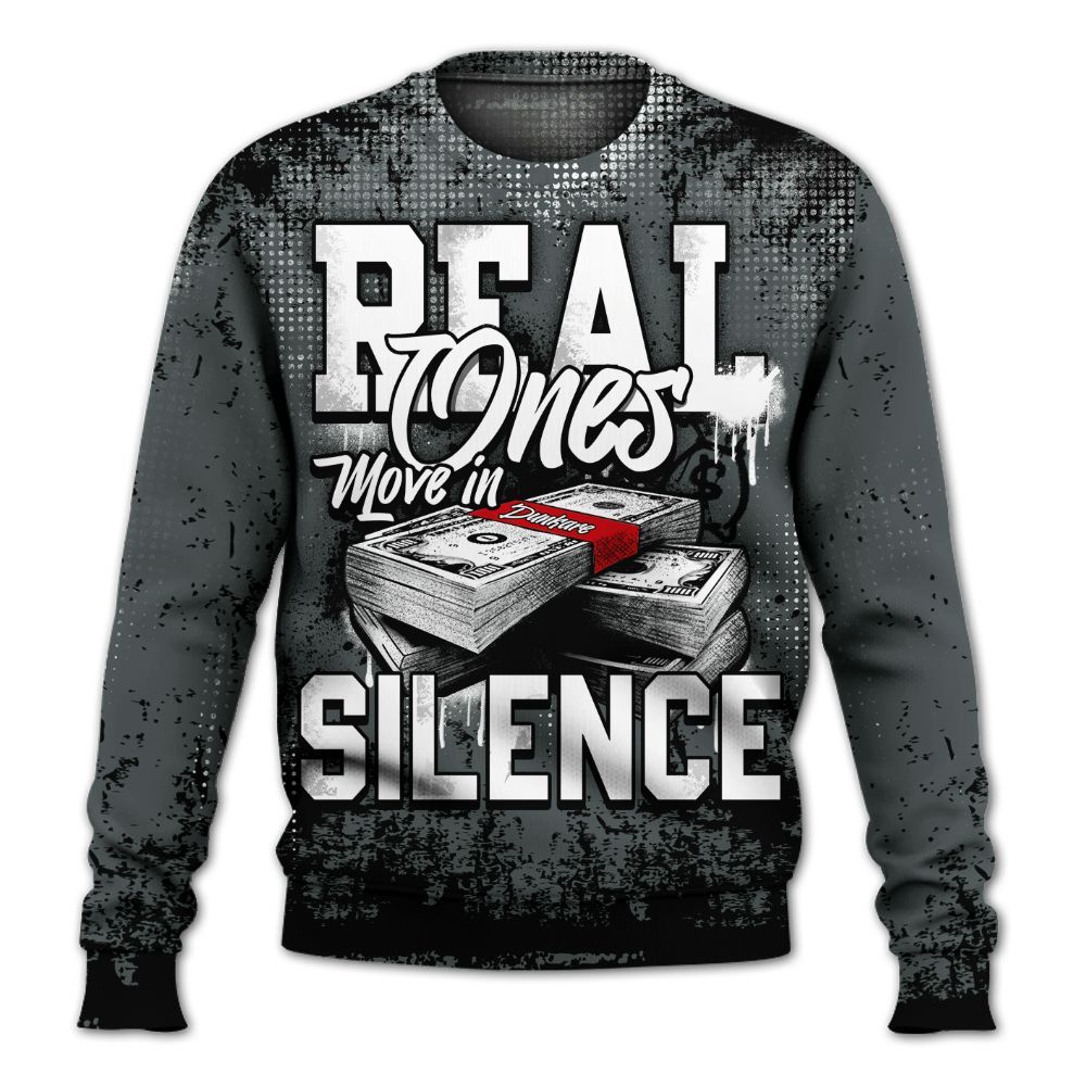 Sweatshirt To Match Black RM Nigel Sylvester 4s - Move In Silence Money Street Retro All Over Print