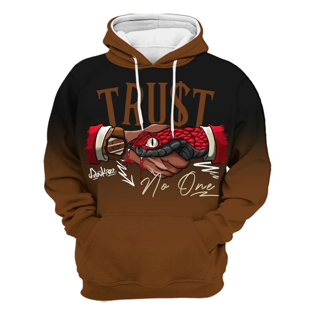 Hoodie To Match Archaeo Brown 5s - Snake Trust No One Drip All Over Print