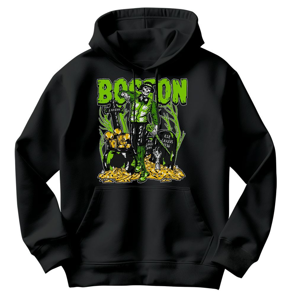 Sweatshirt To Match Electric Green 6s - Goldrush Skeleton Graphic