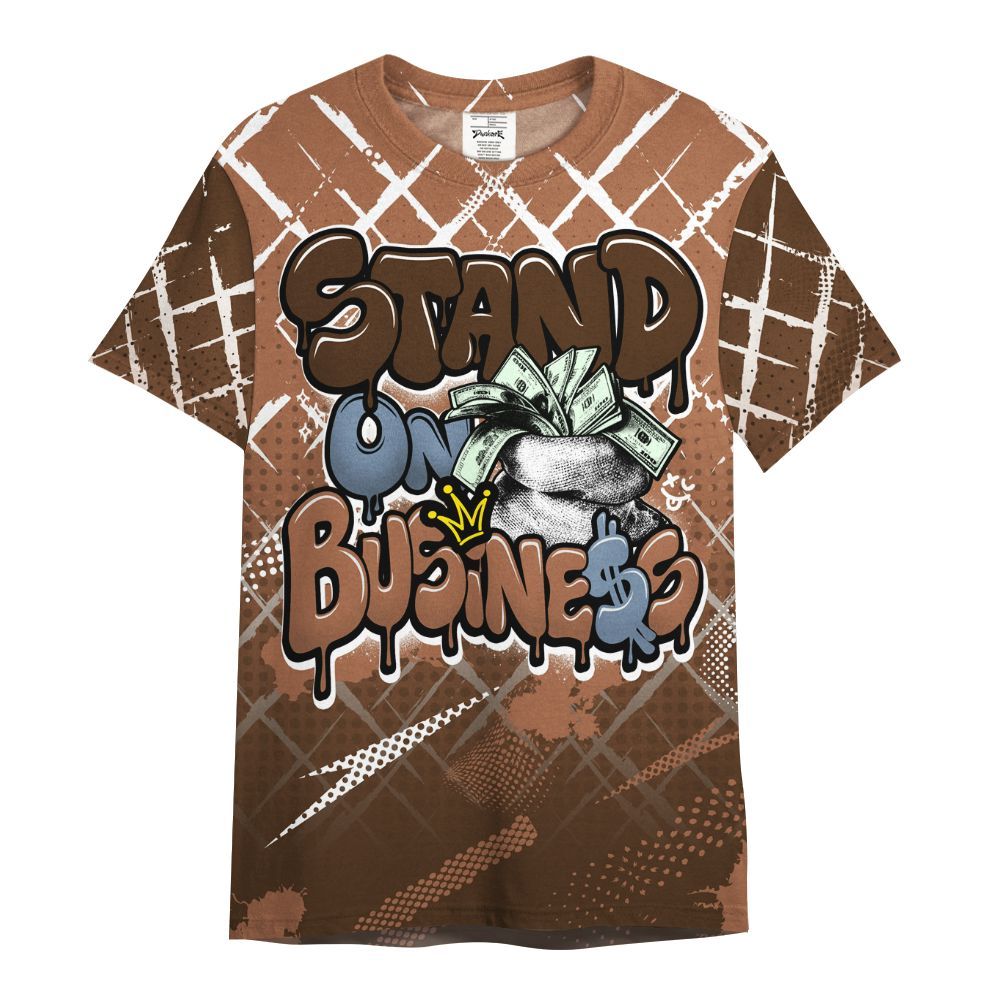 Shirt To Match Air Foamposite Metallic Copper - Halftone Stand Business Dripping All Over Print