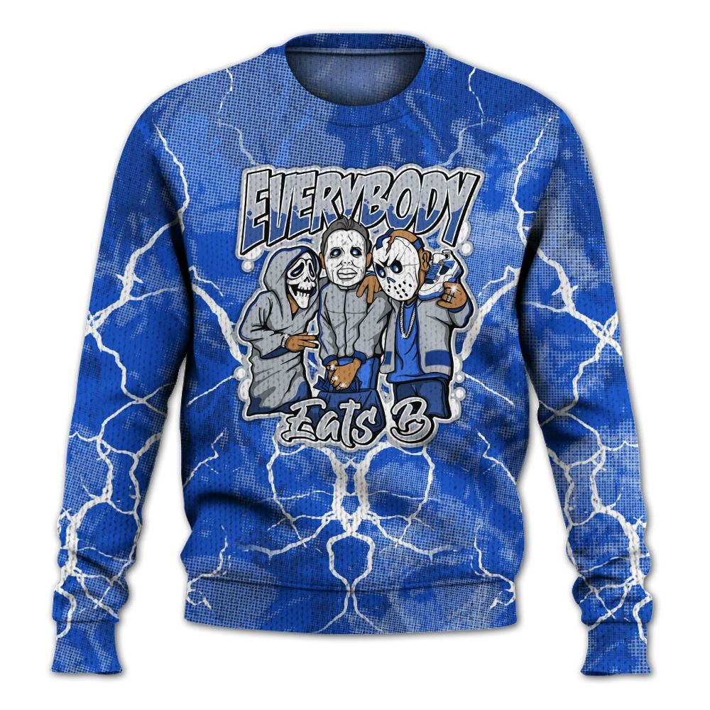Knitted Sweater To Match Air Foamposite One Royal - Everybody Eatin B Graphic Halloween