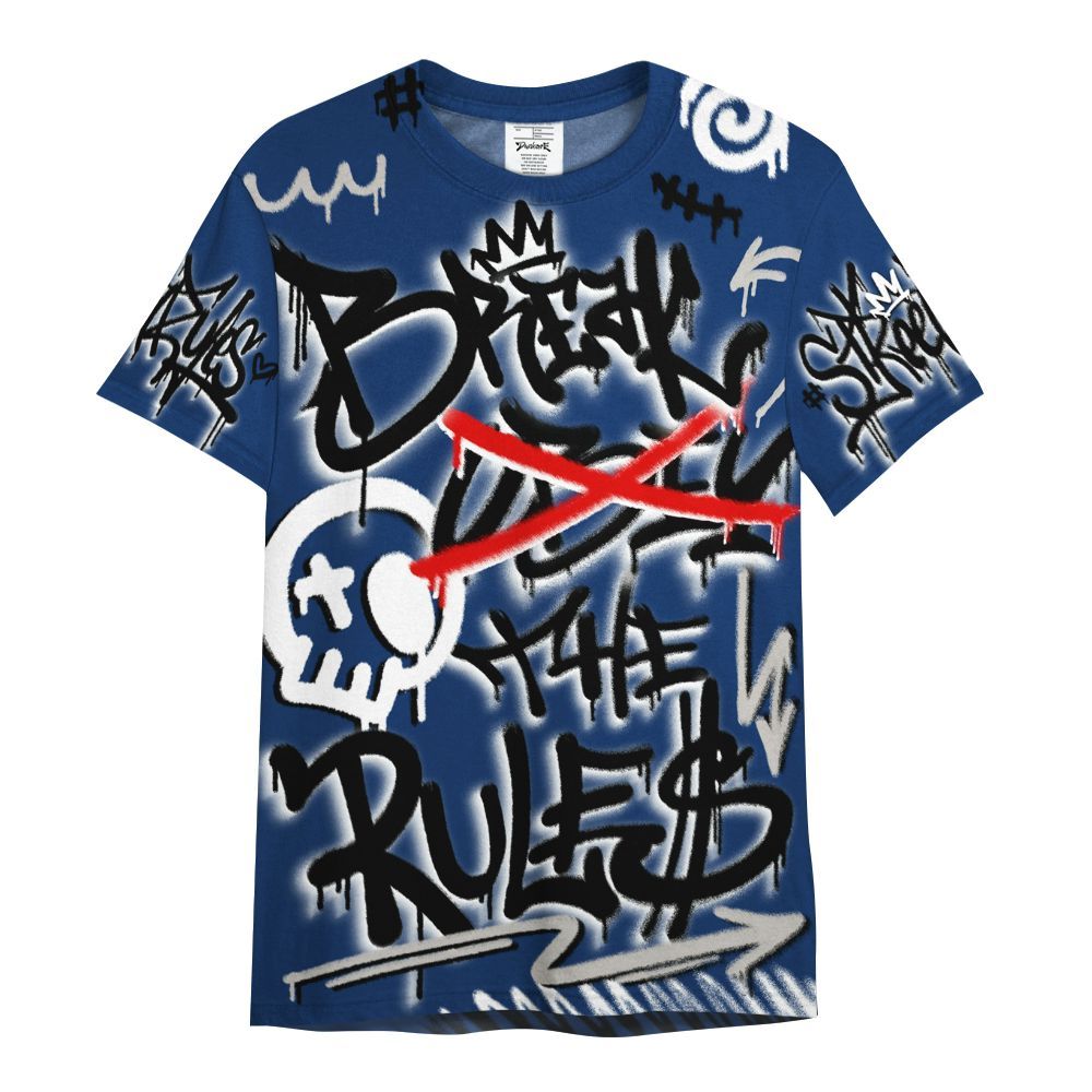 Shirt To Match High OG Deep Royal Blue 1s - Break Rules Streetwear All Over Print
