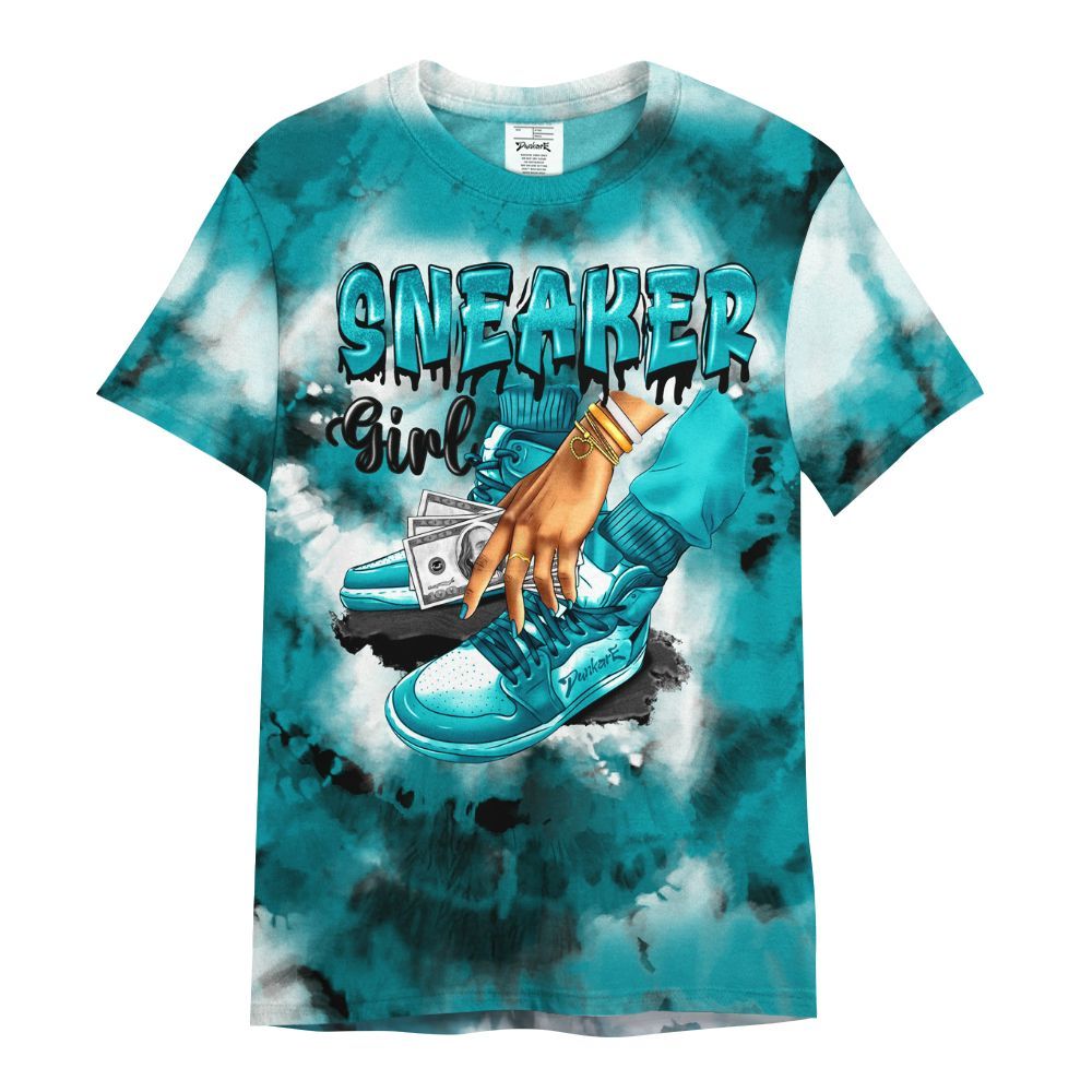 Shirt To Match Air Griffey Max Aquamarine 1s - SNEAKER Girl Money Drip Tie Dye All Over Print