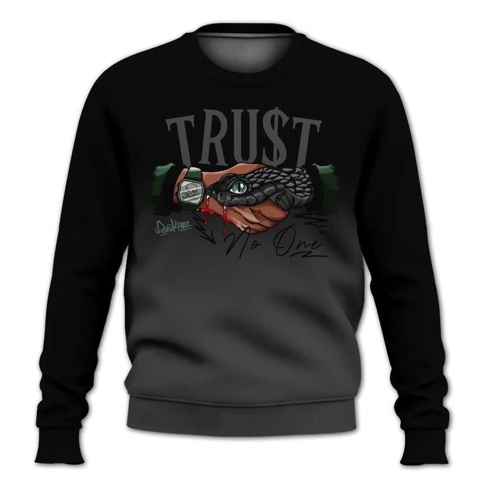 Sweatshirt To Match Dunk Low Skateboards Black - Snake Trust No One Drip All Over Print