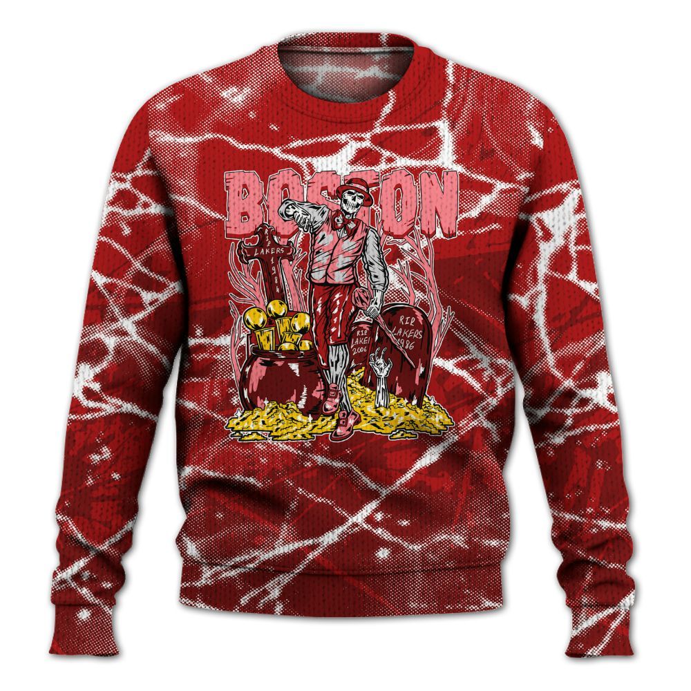 Knitted Sweater To Match Red Taxi 12s - Goldrush Skeleton Profound