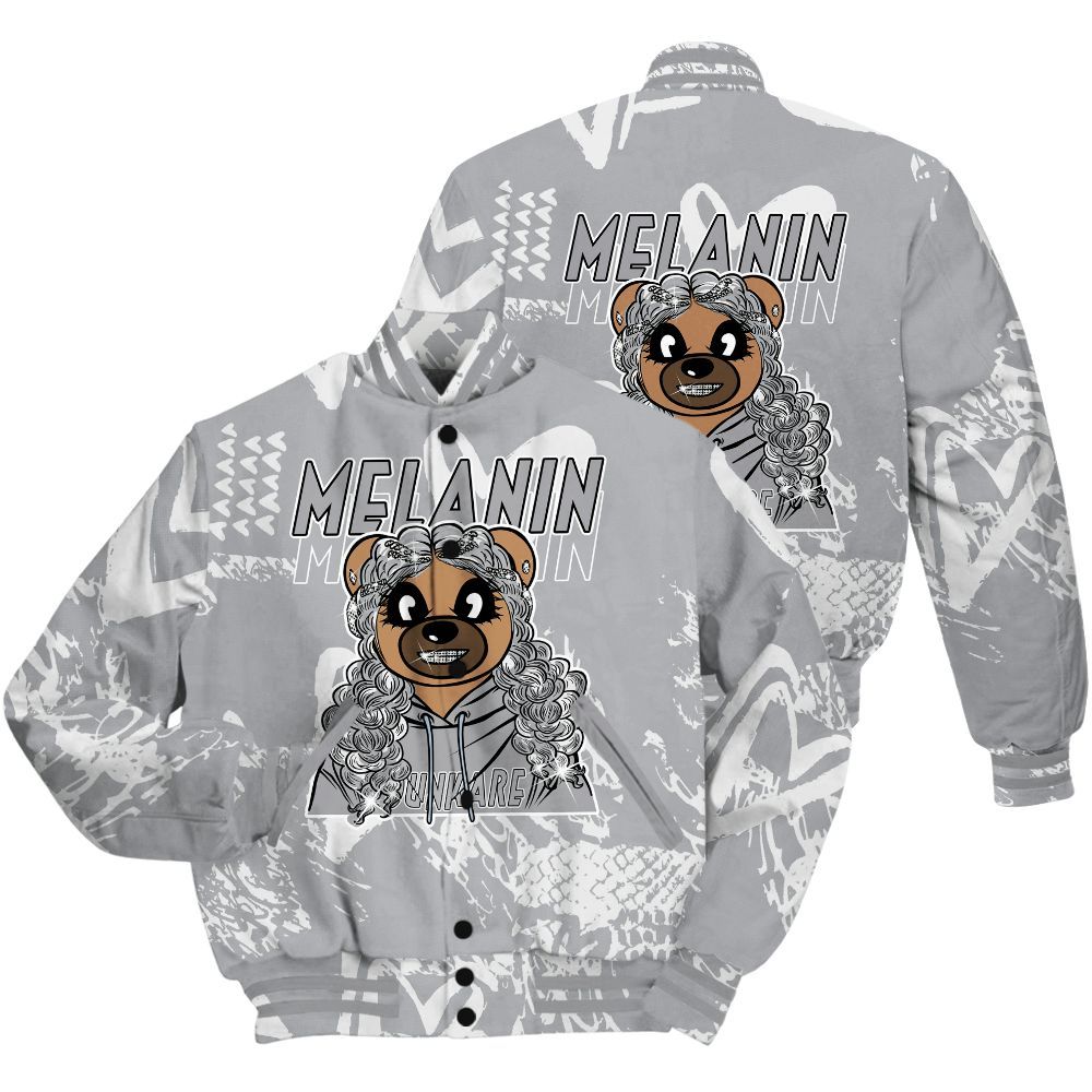 Varsity Jacket To Match Low OG Wolf Grey 1s Shirt - Pigments Bear Heart Grunge All Over Print